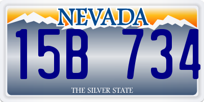 NV license plate 15B734