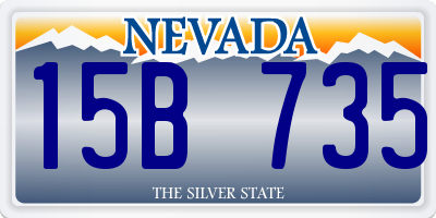 NV license plate 15B735