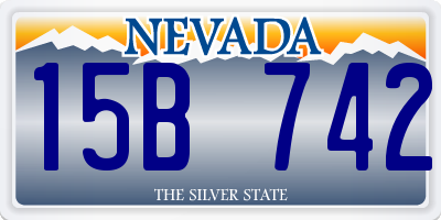 NV license plate 15B742