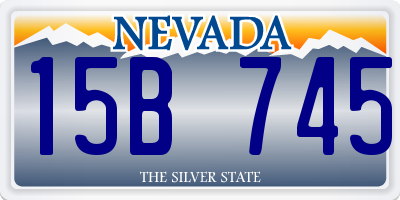 NV license plate 15B745
