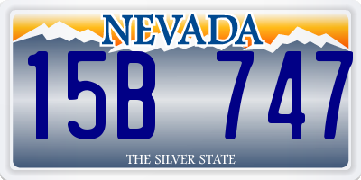 NV license plate 15B747