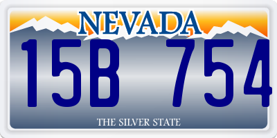 NV license plate 15B754
