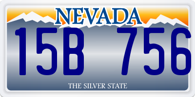 NV license plate 15B756