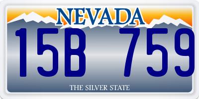 NV license plate 15B759