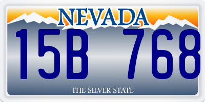NV license plate 15B768