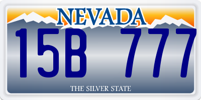NV license plate 15B777