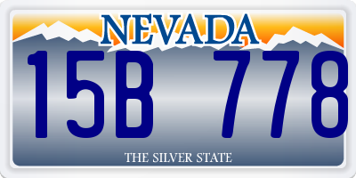 NV license plate 15B778