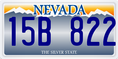 NV license plate 15B822