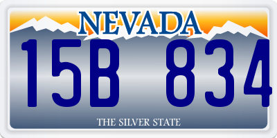 NV license plate 15B834