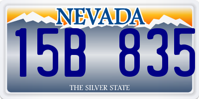 NV license plate 15B835