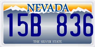 NV license plate 15B836