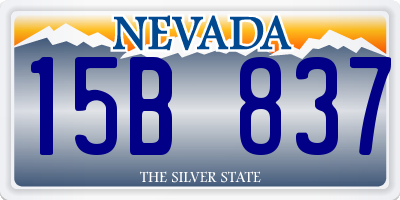 NV license plate 15B837