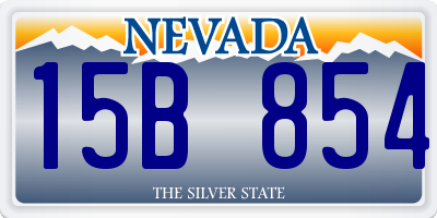 NV license plate 15B854