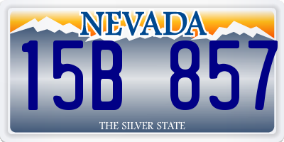 NV license plate 15B857