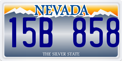 NV license plate 15B858