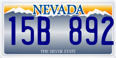 NV license plate 15B892