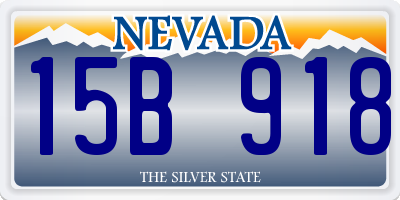 NV license plate 15B918