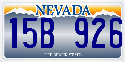 NV license plate 15B926