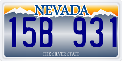 NV license plate 15B931