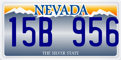 NV license plate 15B956