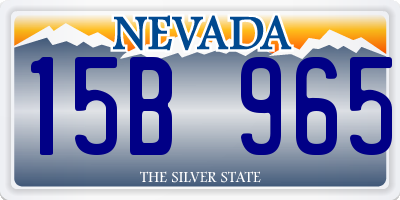 NV license plate 15B965