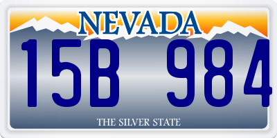 NV license plate 15B984