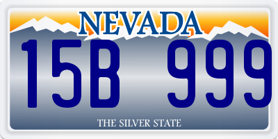 NV license plate 15B999