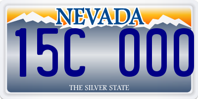 NV license plate 15C000