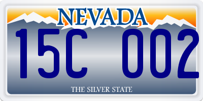 NV license plate 15C002