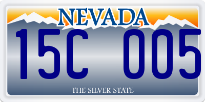NV license plate 15C005
