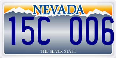 NV license plate 15C006