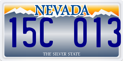 NV license plate 15C013