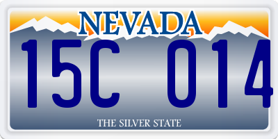 NV license plate 15C014