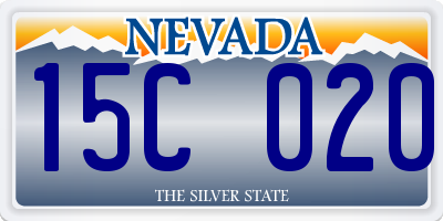 NV license plate 15C020