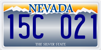 NV license plate 15C021