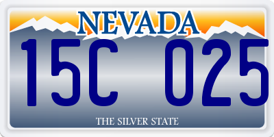 NV license plate 15C025