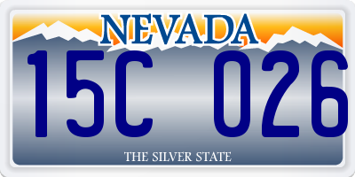 NV license plate 15C026