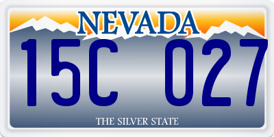 NV license plate 15C027