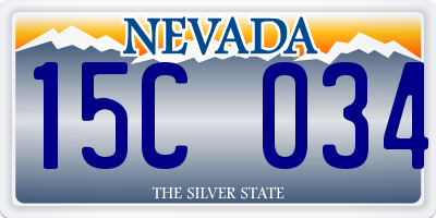 NV license plate 15C034