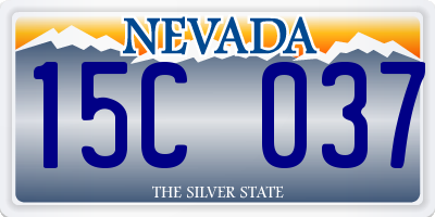 NV license plate 15C037