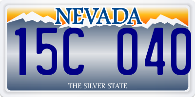 NV license plate 15C040