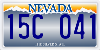 NV license plate 15C041