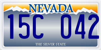 NV license plate 15C042