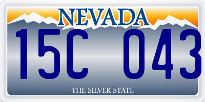 NV license plate 15C043
