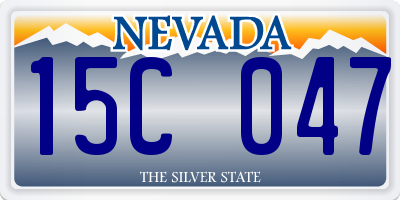 NV license plate 15C047