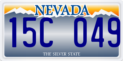 NV license plate 15C049