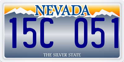 NV license plate 15C051