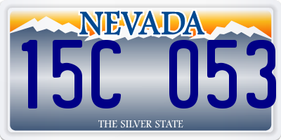 NV license plate 15C053