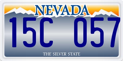 NV license plate 15C057