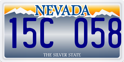 NV license plate 15C058